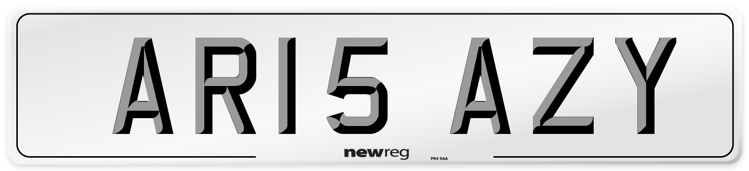 AR15 AZY Number Plate from New Reg